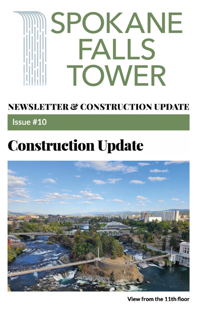 Spokane Falls Tower construction update – progress on the new high-rise development.