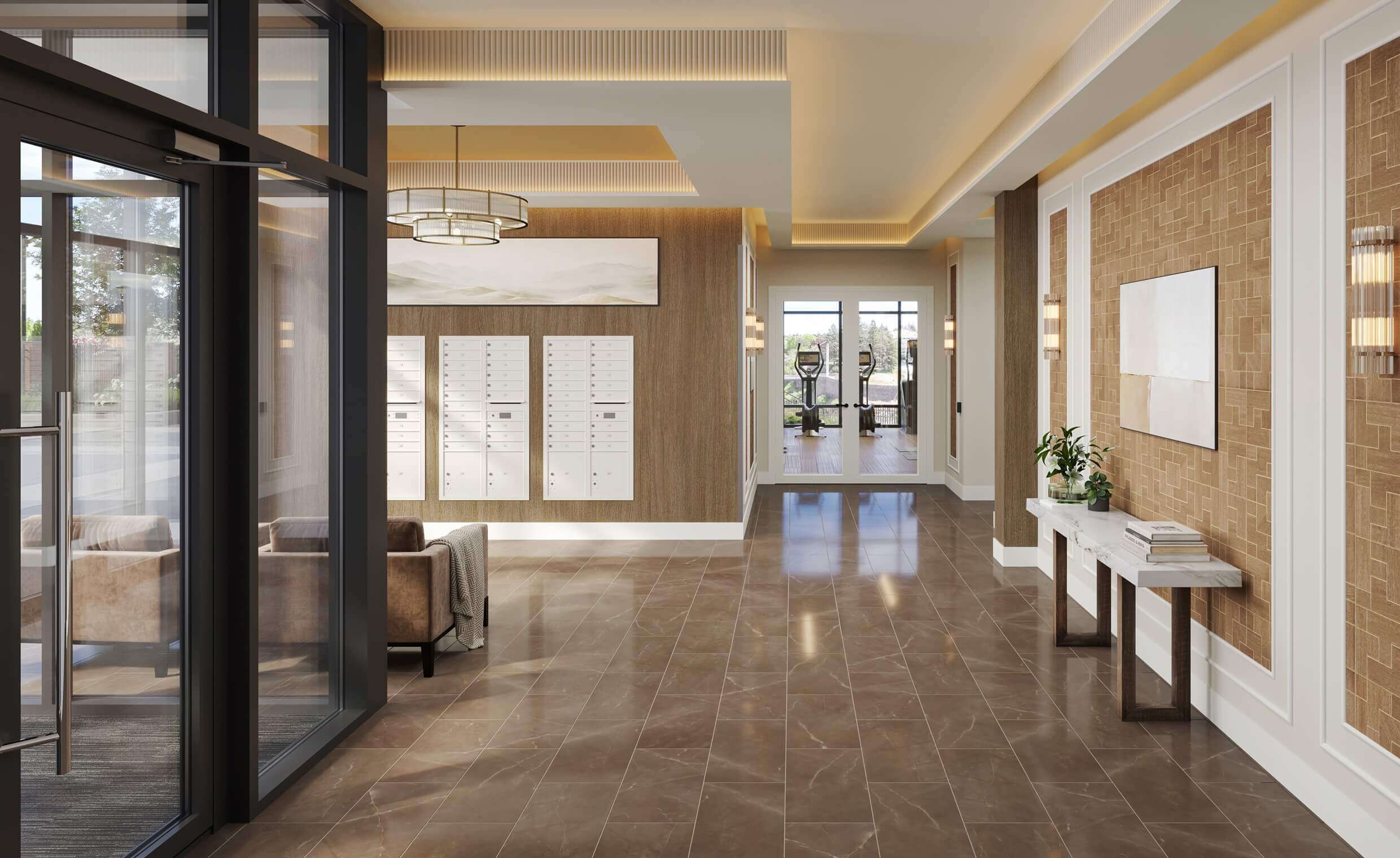 Lobby inspired by the natural setting